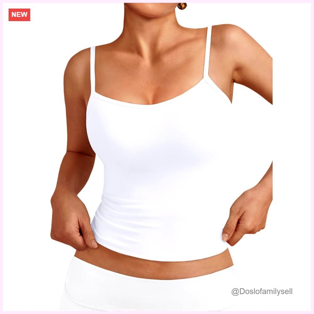 Adjustable Spaghetti Strap Square Neck Camisole T… - image 1